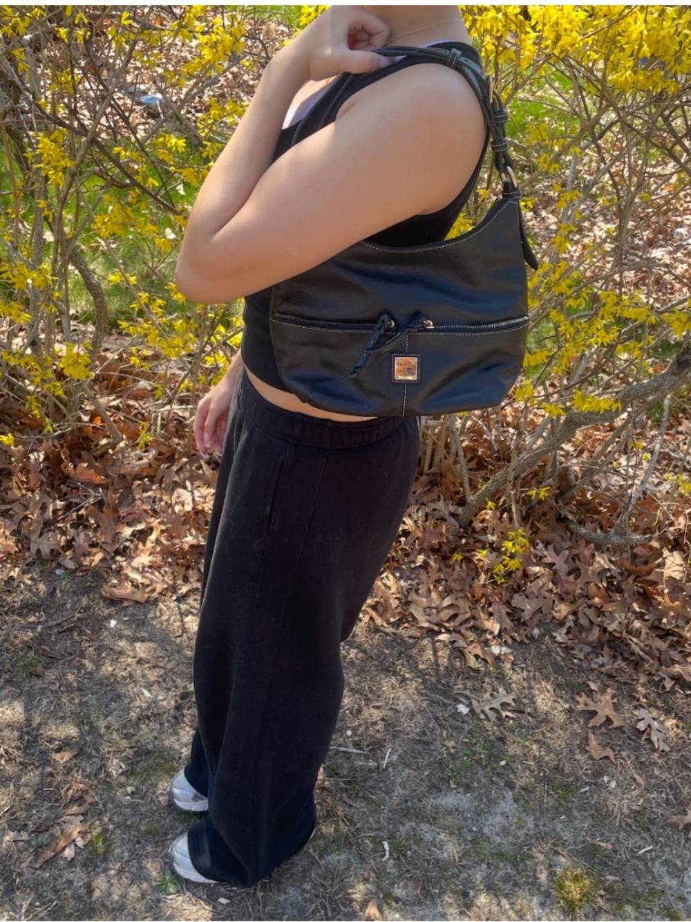 Y2K Dooney & Bourke Black Leather Hobo